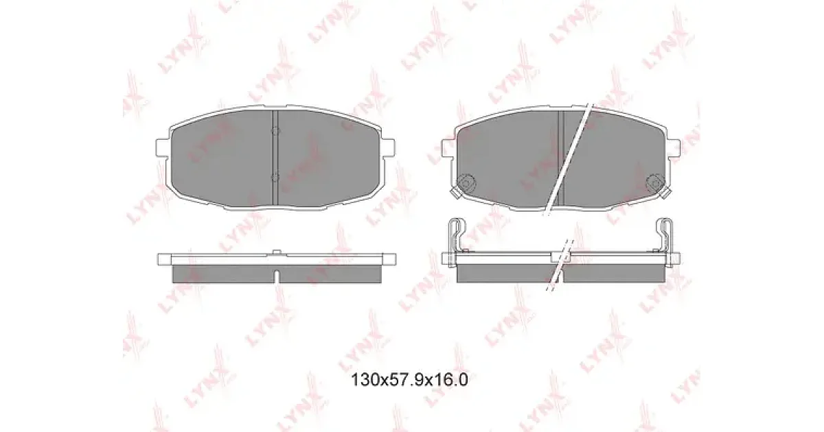 BD4404 - LYNXAUTO - Комплект тормозных колодок, дисковый тормоз