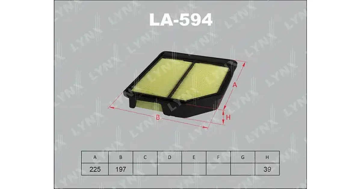 LA594 - LYNXAUTO - Воздушный фильтр