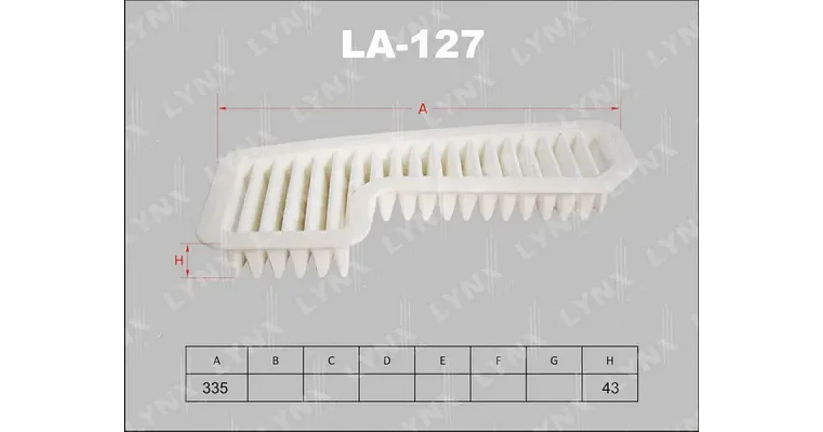 LA127 - LYNXAUTO - Воздушный фильтр