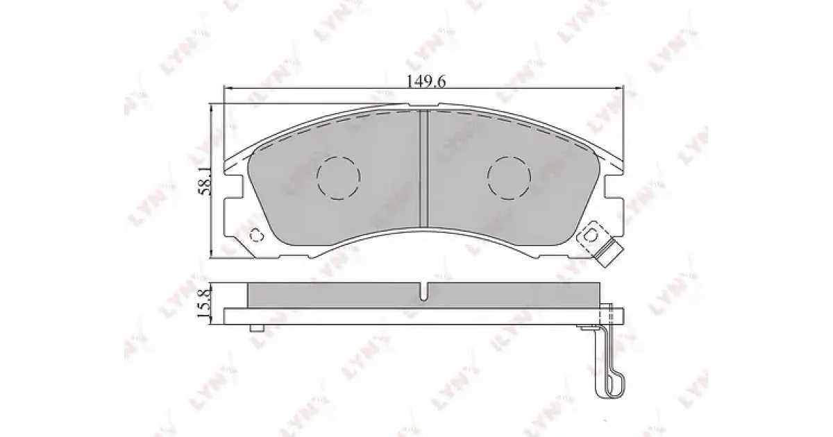 BD5501 - LYNXAUTO - Комплект тормозных колодок, дисковый тормоз
