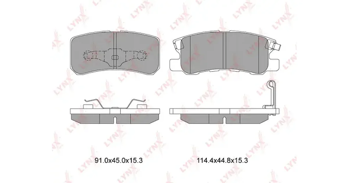 BD5507 - LYNXAUTO - Комплект тормозных колодок, дисковый тормоз
