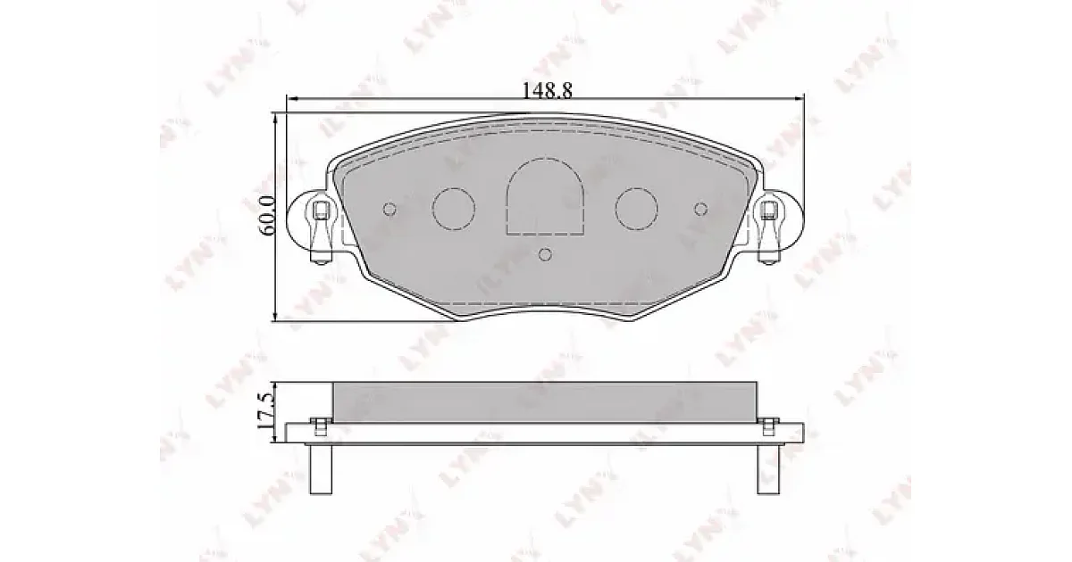 BD3006 - LYNXAUTO - Комплект тормозных колодок, дисковый тормоз