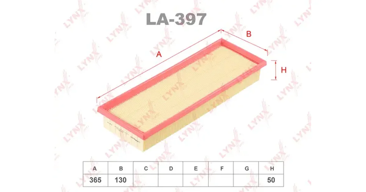 LA397 - LYNXAUTO - Воздушный фильтр