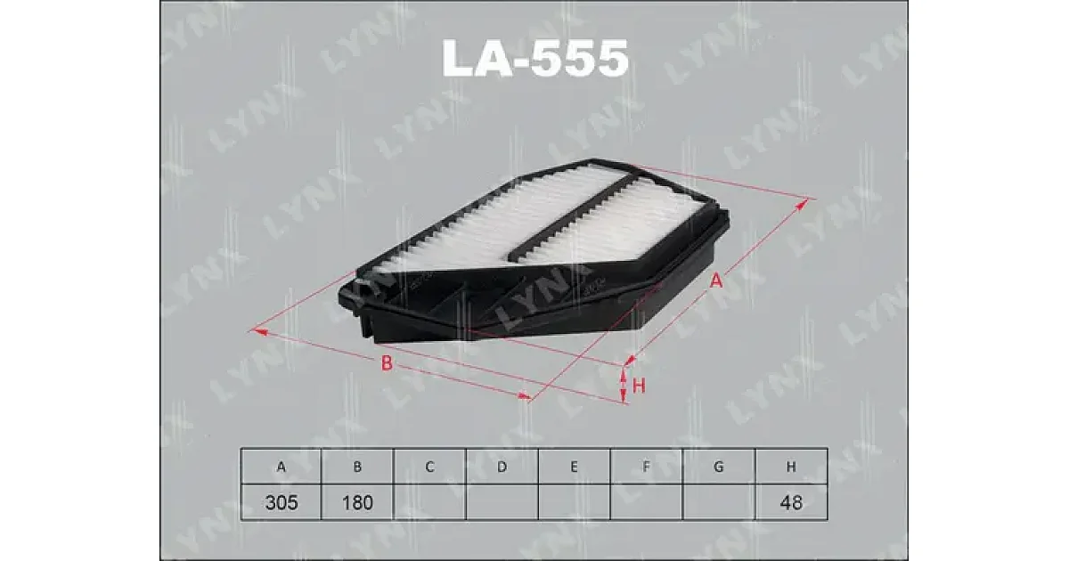 LA555 - LYNXAUTO - Воздушный фильтр