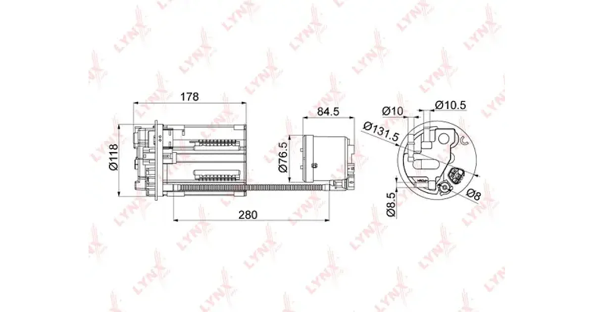 LF1004M - LYNXAUTO - Топливный фильтр