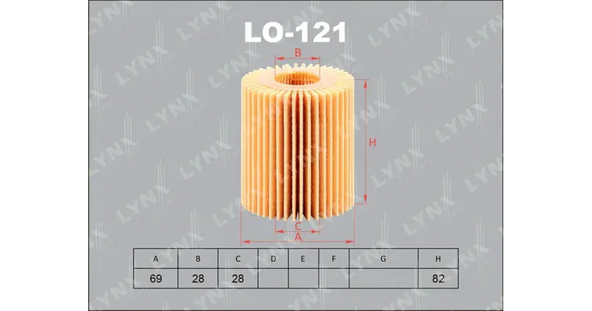 LO121 - LYNXAUTO - Масляный фильтр