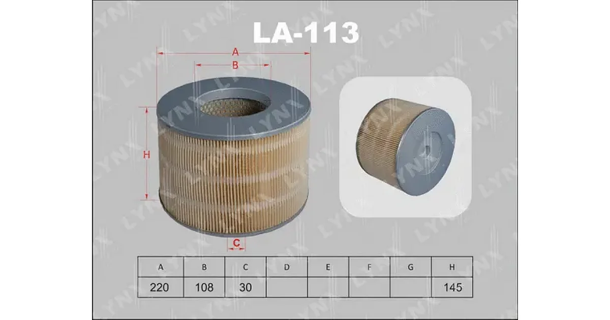 LA113 - LYNXAUTO - Воздушный фильтр