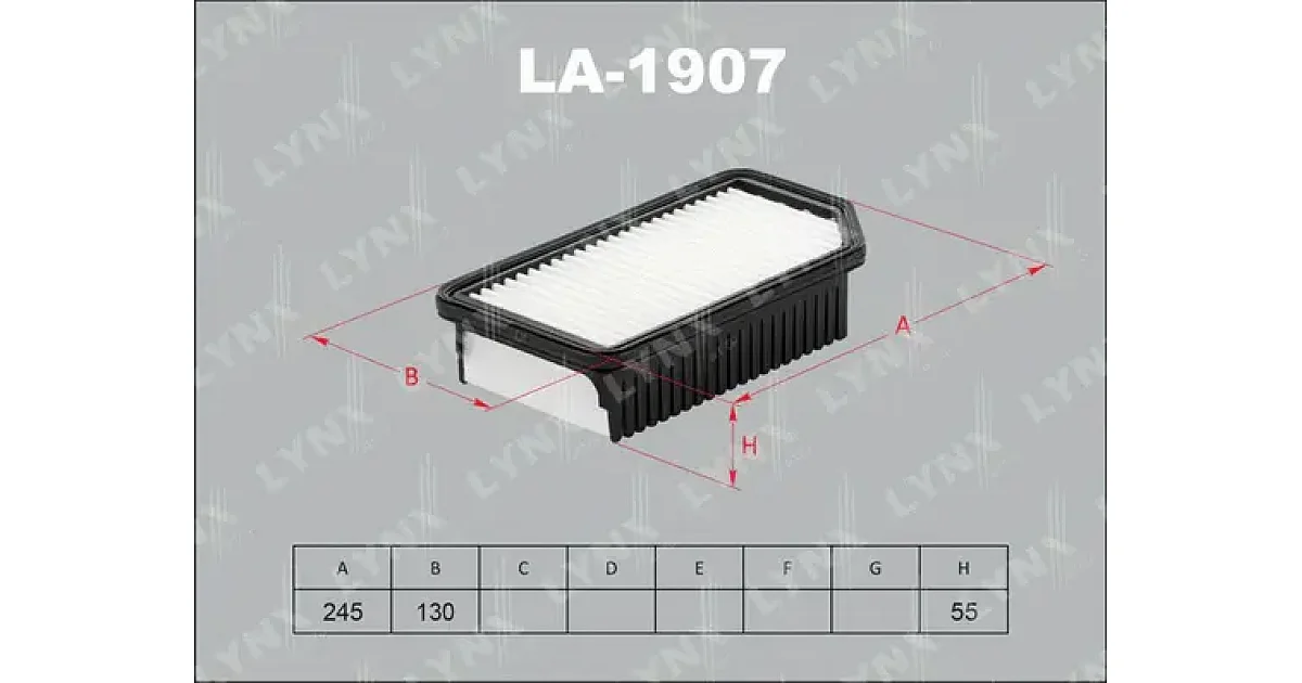 LA1907 - LYNXAUTO - Воздушный фильтр
