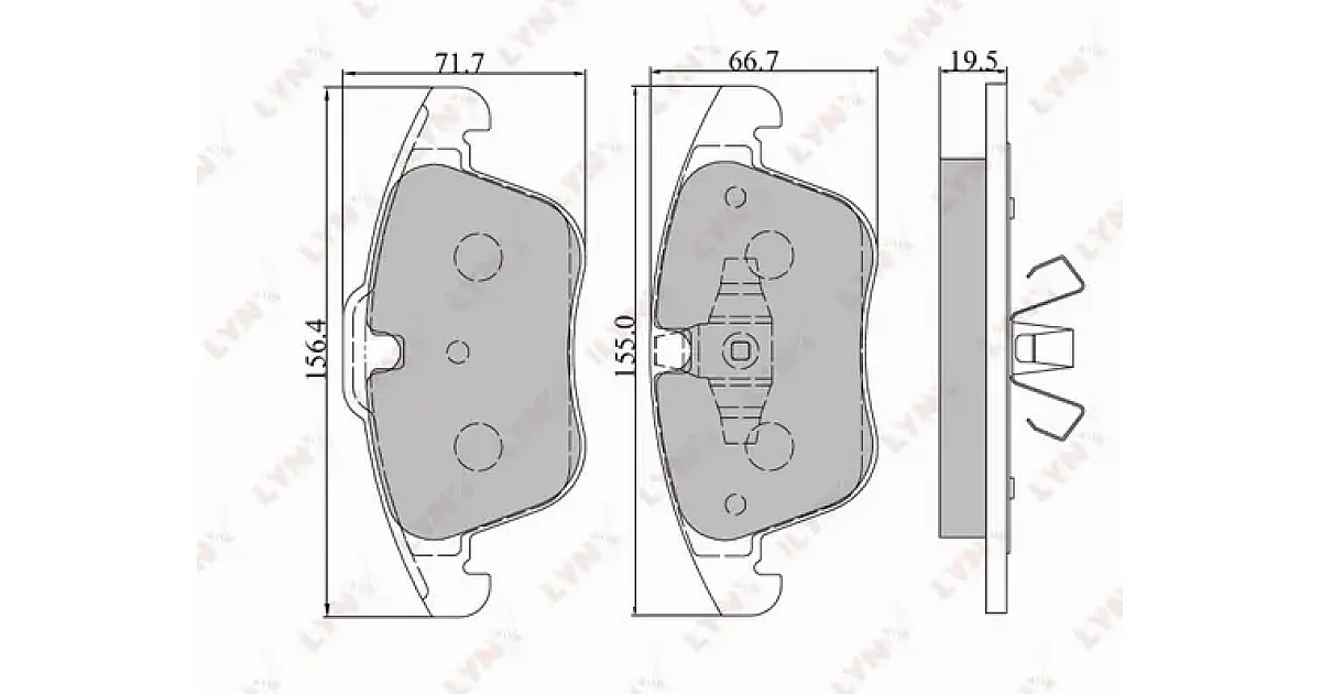 BD3004 - LYNXAUTO - Комплект тормозных колодок, дисковый тормоз