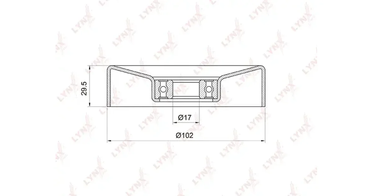 PB5033 - LYNXAUTO - Натяжной ролик, поликлиновой ремень