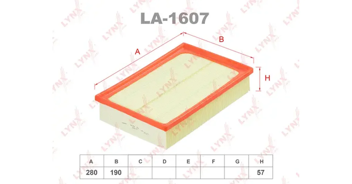 LA1607 - LYNXAUTO - Воздушный фильтр