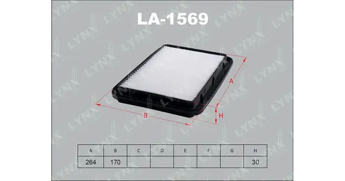 LA1569 - LYNXAUTO - Воздушный фильтр