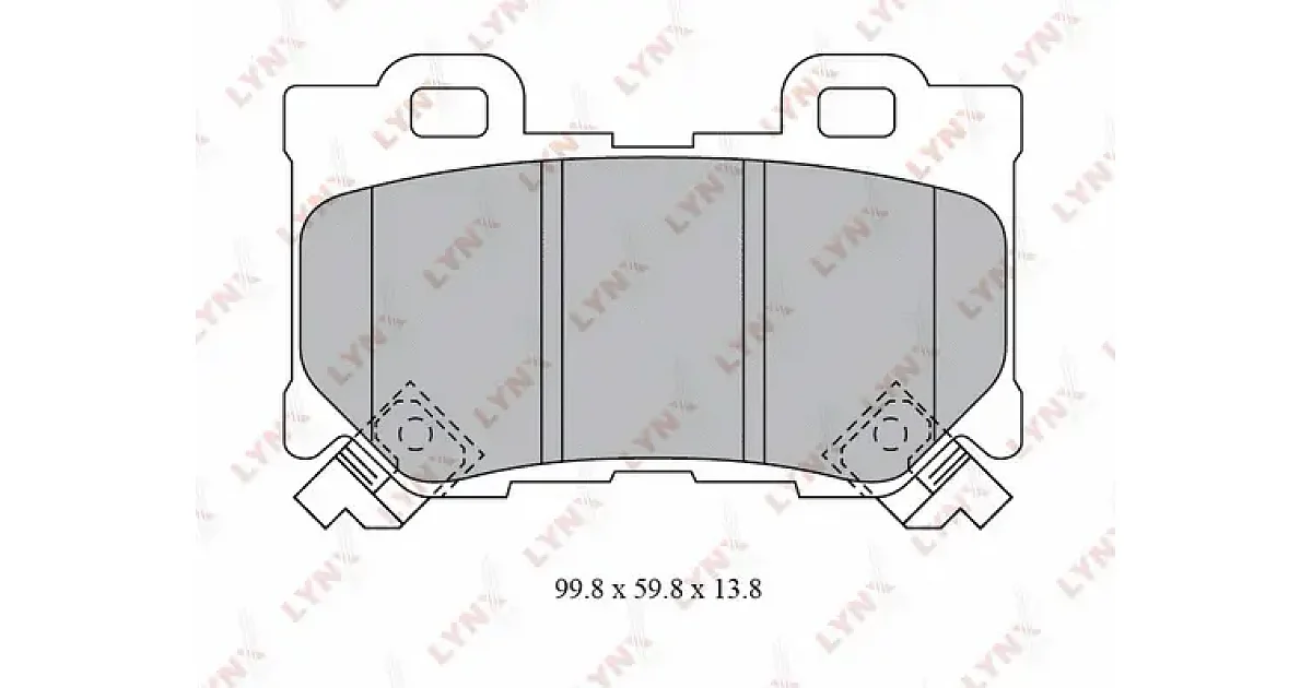 BD5743 - LYNXAUTO - Комплект тормозных колодок, дисковый тормоз