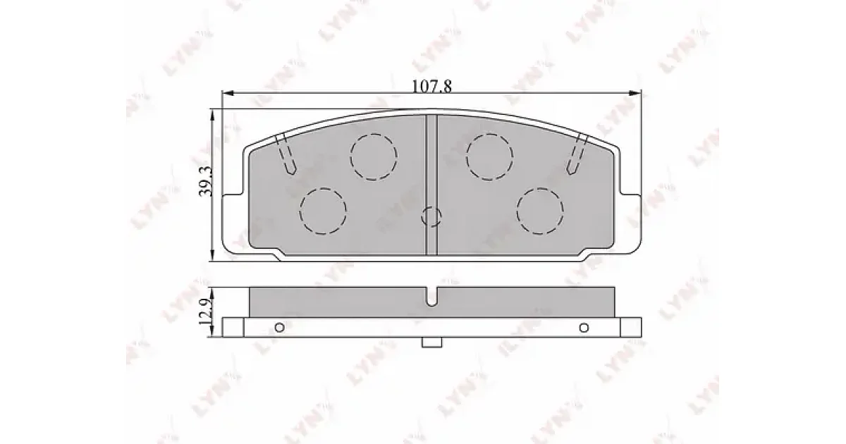 BD5104 - LYNXAUTO - Комплект тормозных колодок, дисковый тормоз
