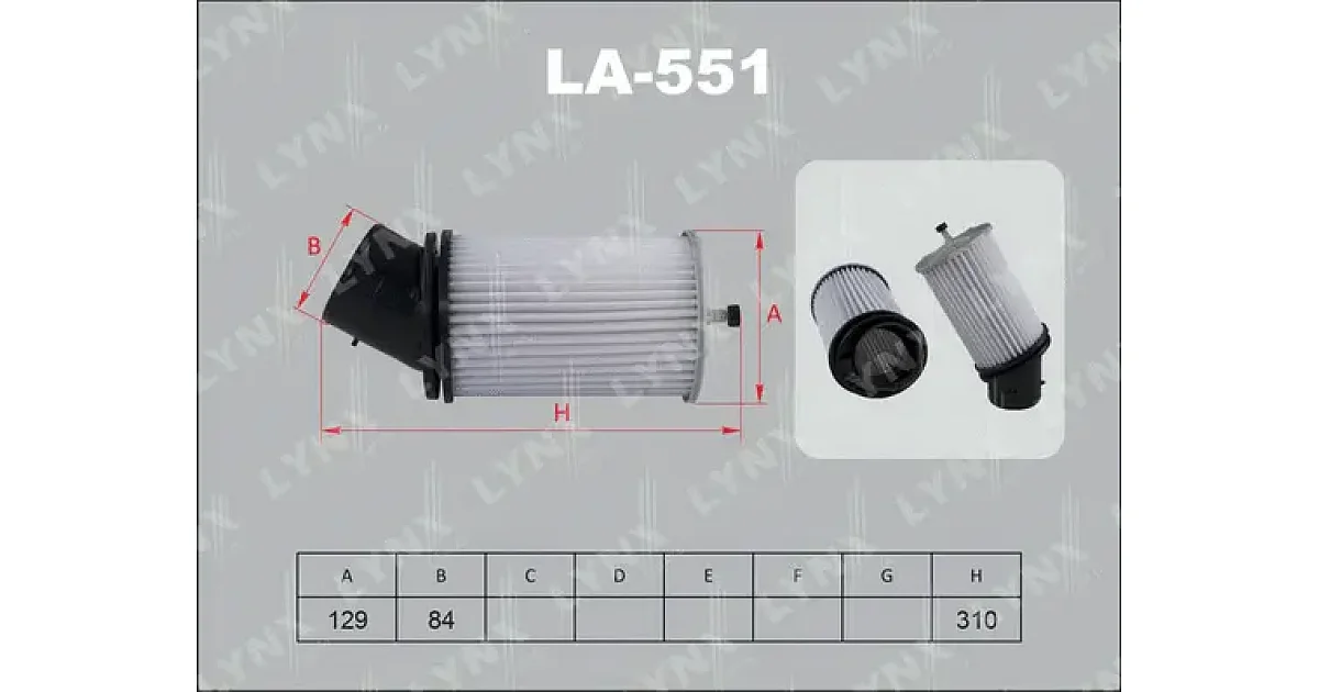 LA551 - LYNXAUTO - Воздушный фильтр