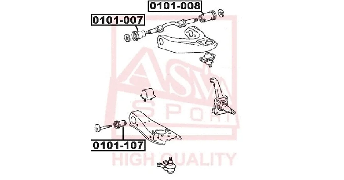 ASVA - 0101008 - Подвеска, рычаг независимой подвески колеса