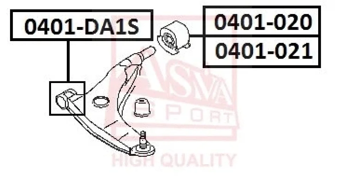 0401DA1S - ASVA - Подвеска, рычаг независимой подвески колеса