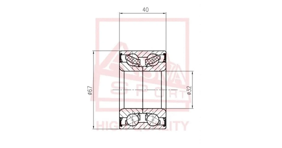 DAC32670040 - ASVA - Подшипник ступицы колеса