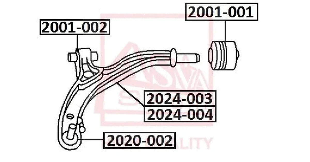 ASVA 2020-002, Шарнир независимой подвески / поворотного рычага