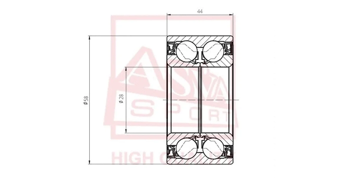 DAC28580044 - ASVA - Подшипник ступицы колеса