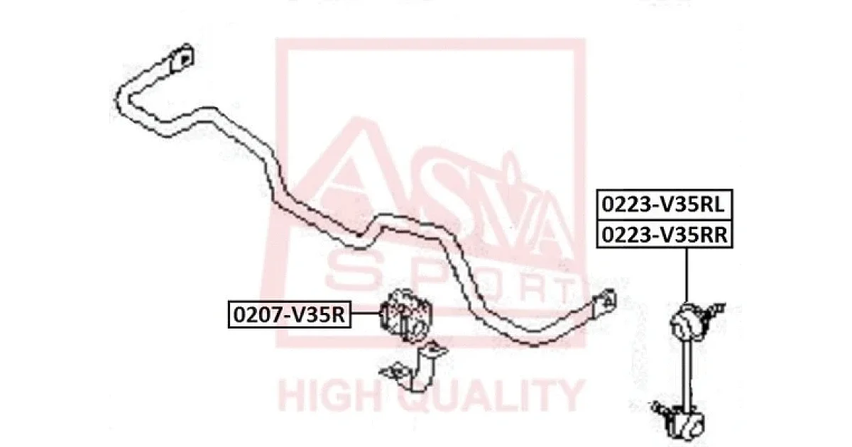 0223V35RL - ASVA - Тяга / стойка, стабилизатор
