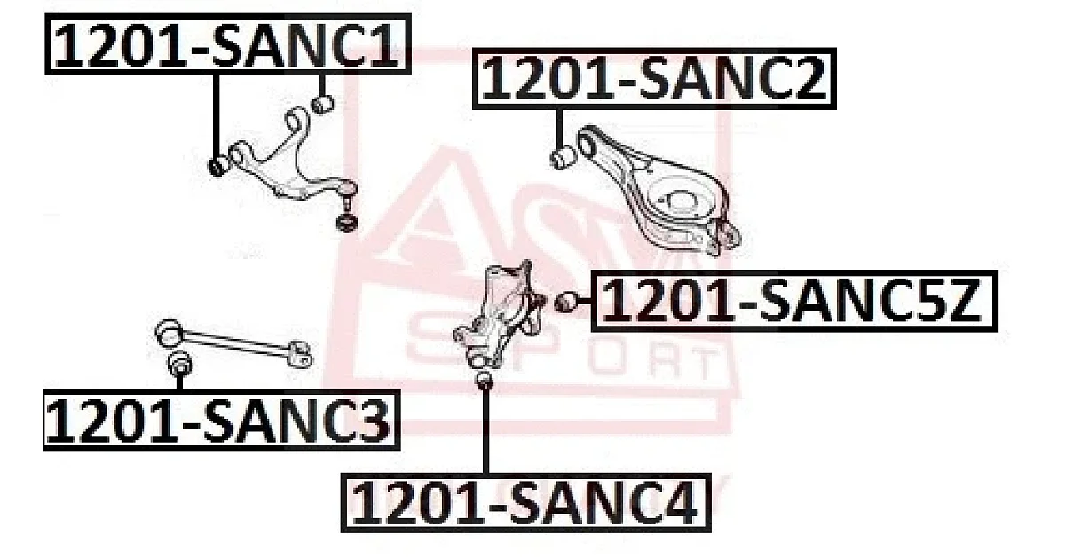1201SANC2 - ASVA - Подвеска, рычаг независимой подвески колеса