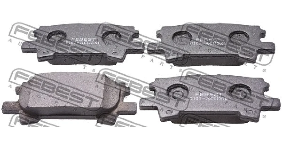 FEBEST 0101-ACU20R, Комплект тормозных колодок, дисковый тормоз