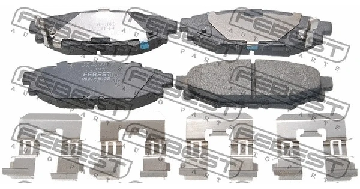 FEBEST 0801-B13R (0801B13R), Комплект тормозных колодок, дисковый тормоз