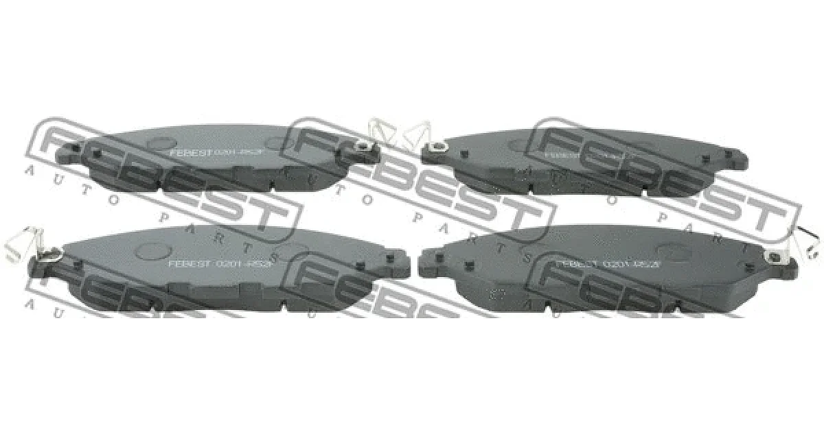 0201R52F - FEBEST - Комплект тормозных колодок, дисковый тормоз