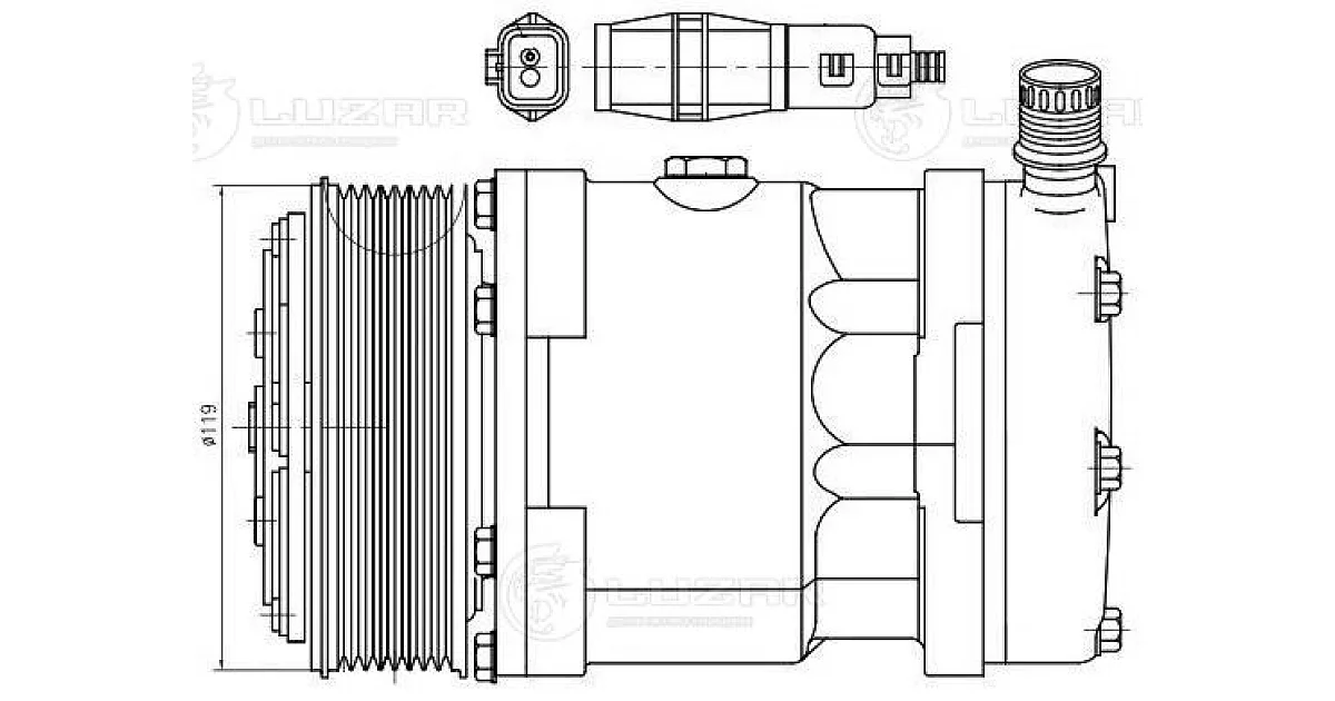 LCAC1202 - LUZAR - Компрессор, кондиционер