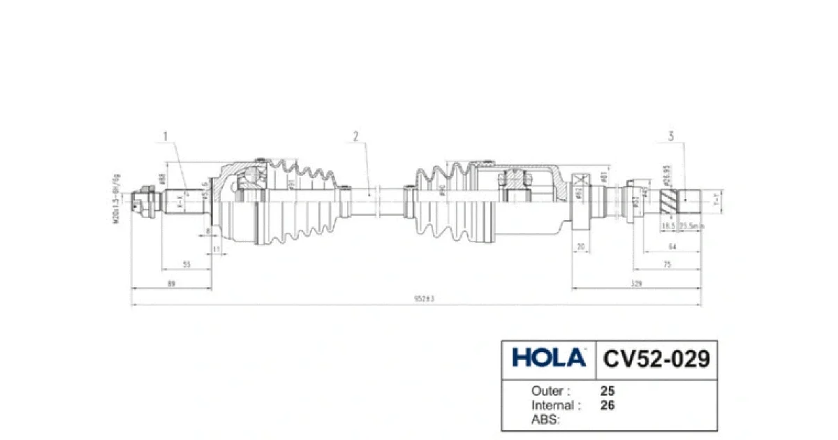 CV52029 - HOLA - Приводной вал