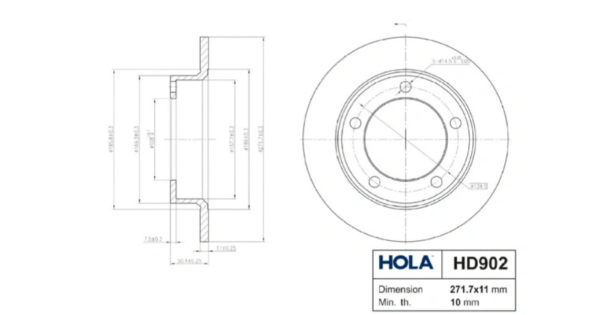 HOLA HD902, Тормозной диск