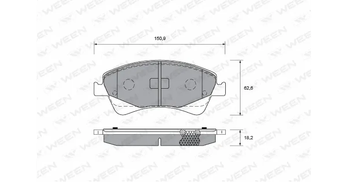 WEEN 151-0015, Комплект тормозных колодок, дисковый тормоз