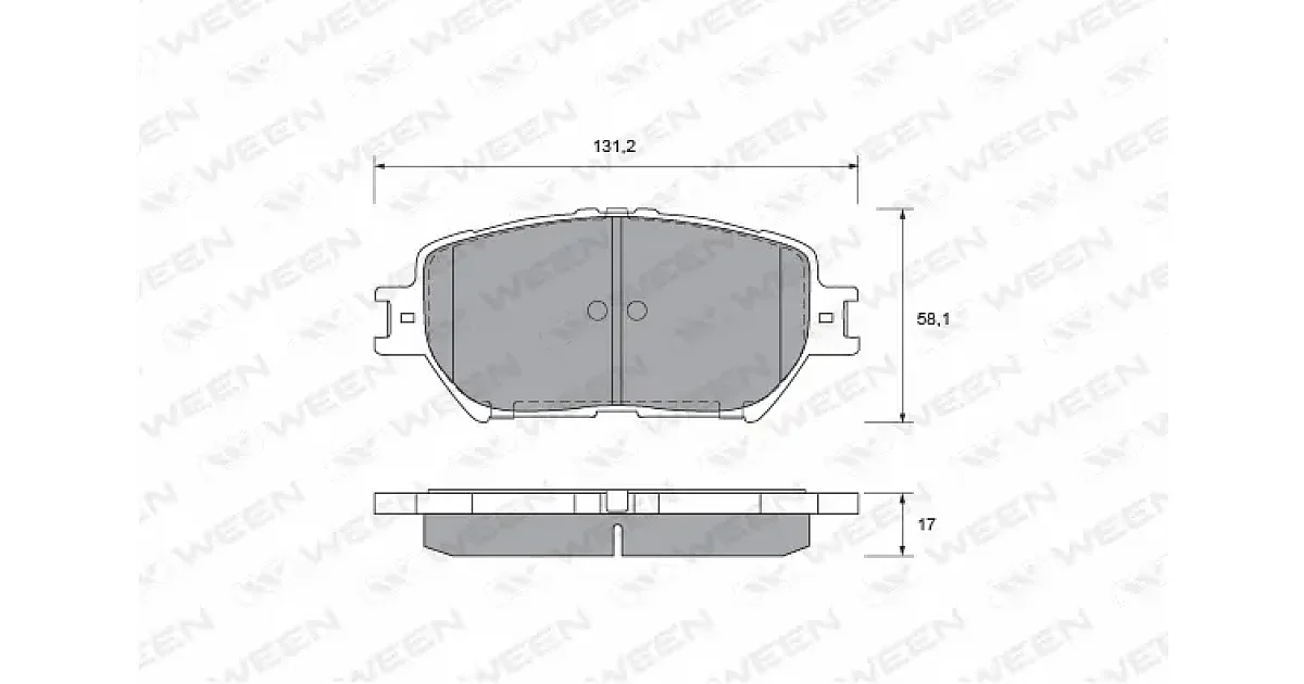 WEEN 151-0016, Комплект тормозных колодок, дисковый тормоз