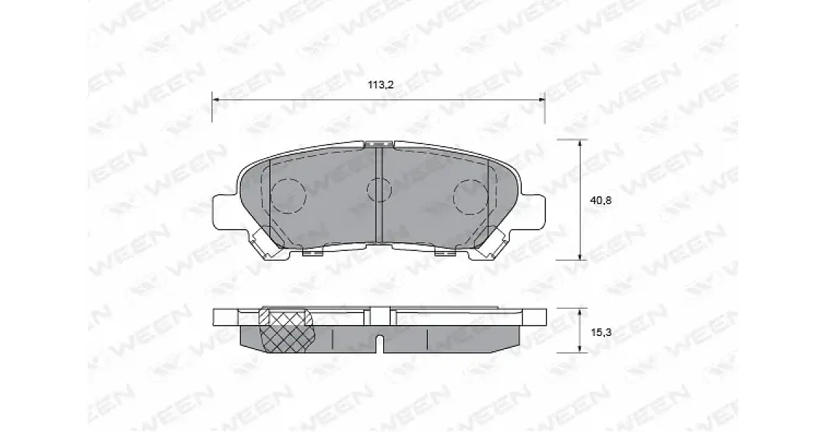 WEEN 151-0011, Комплект тормозных колодок, дисковый тормоз
