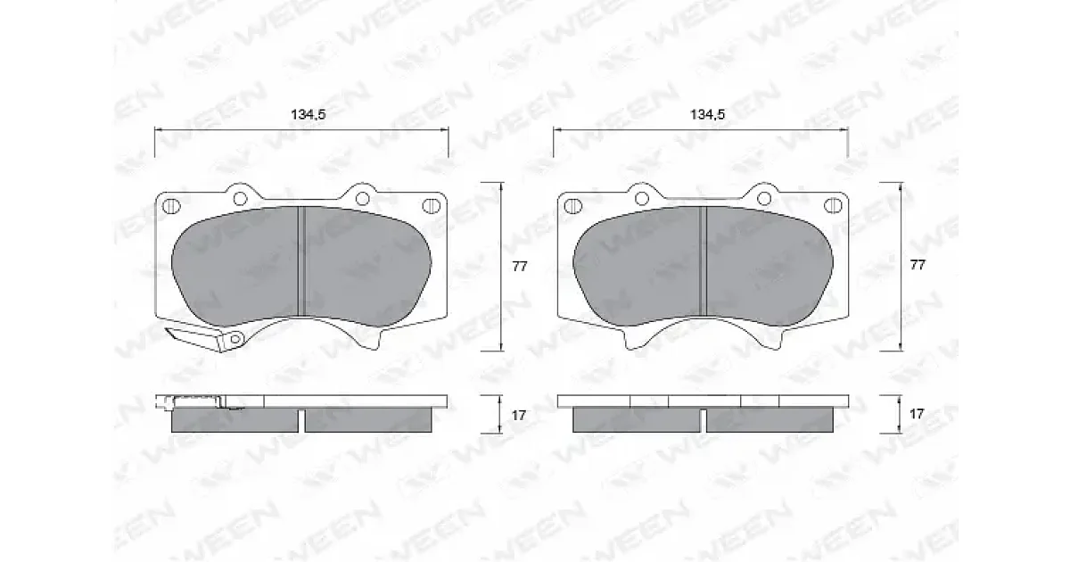 WEEN 151-2329, Комплект тормозных колодок, дисковый тормоз