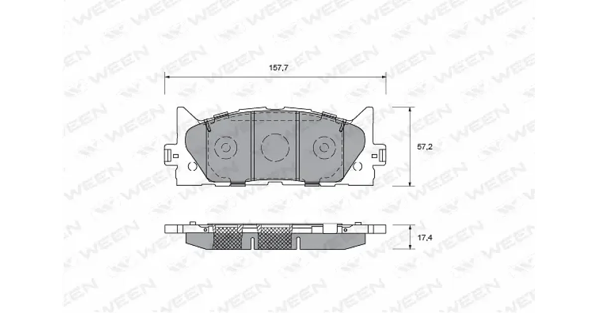 WEEN 151-0018, Комплект тормозных колодок, дисковый тормоз