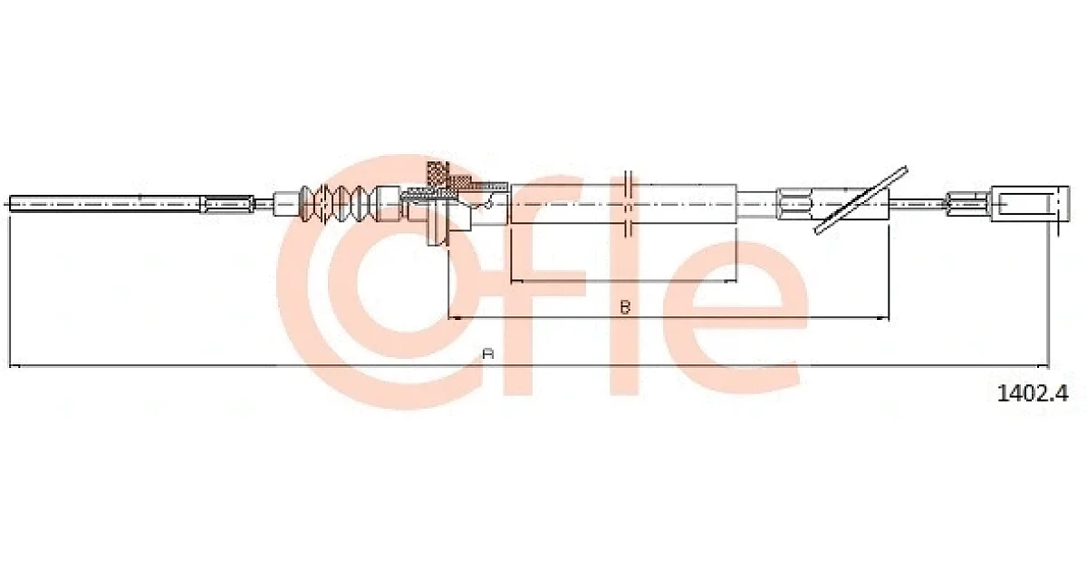 COFLE 1402.4 (14024), Трос, управление сцеплением