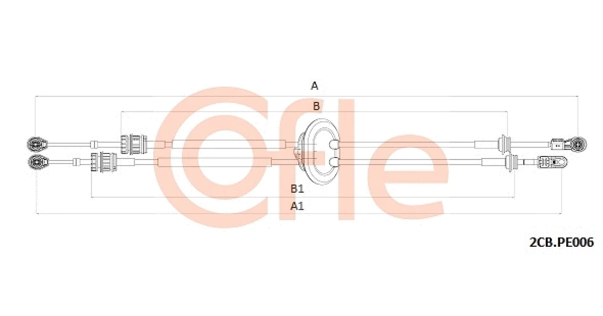 COFLE 2CB.PE006, Трос, механическая коробка передач