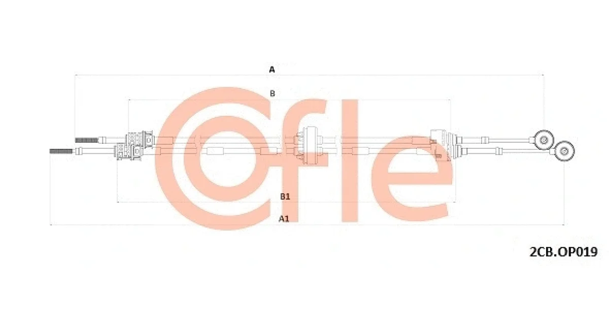 COFLE 92.2CB.OP019 (922CBOP019), Трос, механическая коробка передач