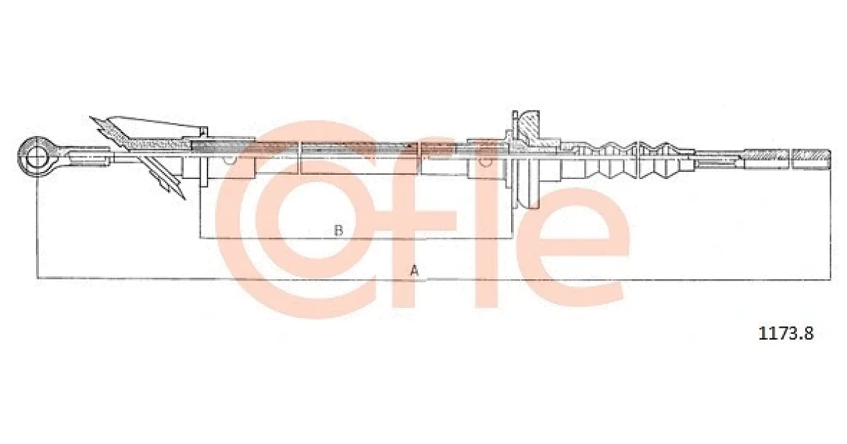 COFLE 1172.1 (11721), Трос, управление сцеплением