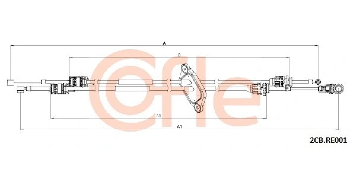 COFLE 2CB.RE001 (2CBRE001), Трос, механическая коробка передач