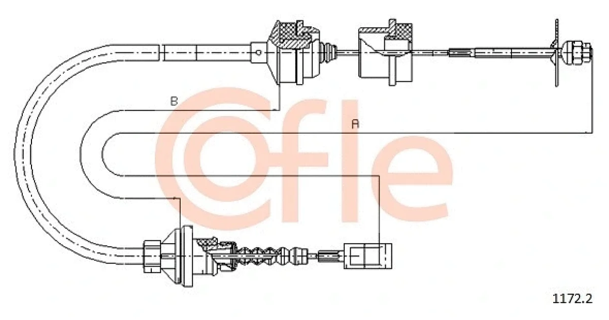 COFLE 1172.2, Трос, управление сцеплением