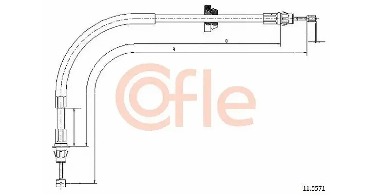 COFLE 11.5571 (115571), Тросик, cтояночный тормоз