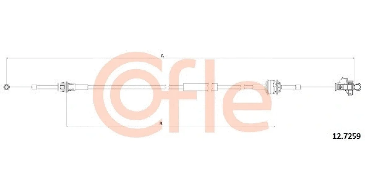 COFLE 12.7259, Трос, механическая коробка передач