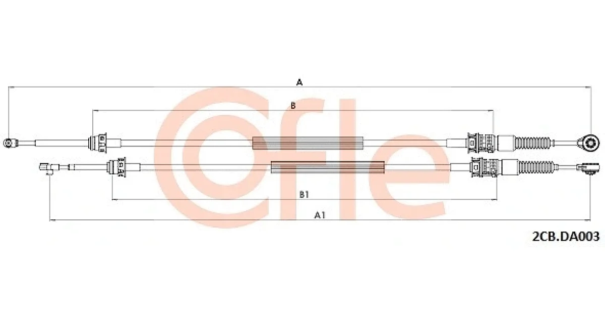COFLE 92.2CB.DA003, Трос, механическая коробка передач