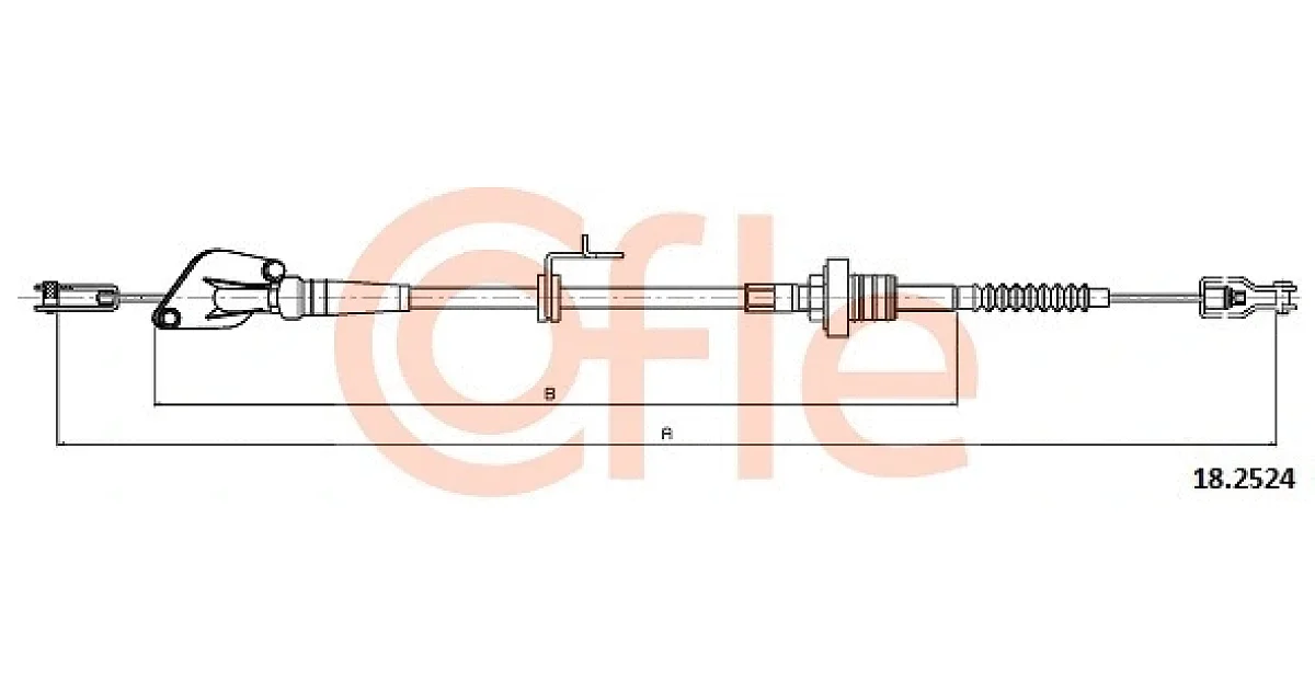 COFLE 18.2524 (182524), Трос, управление сцеплением