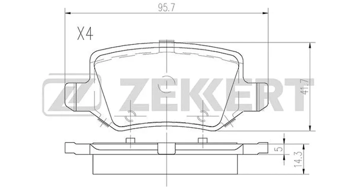 BS2918 - ZEKKERT - Комплект тормозных колодок, дисковый тормоз