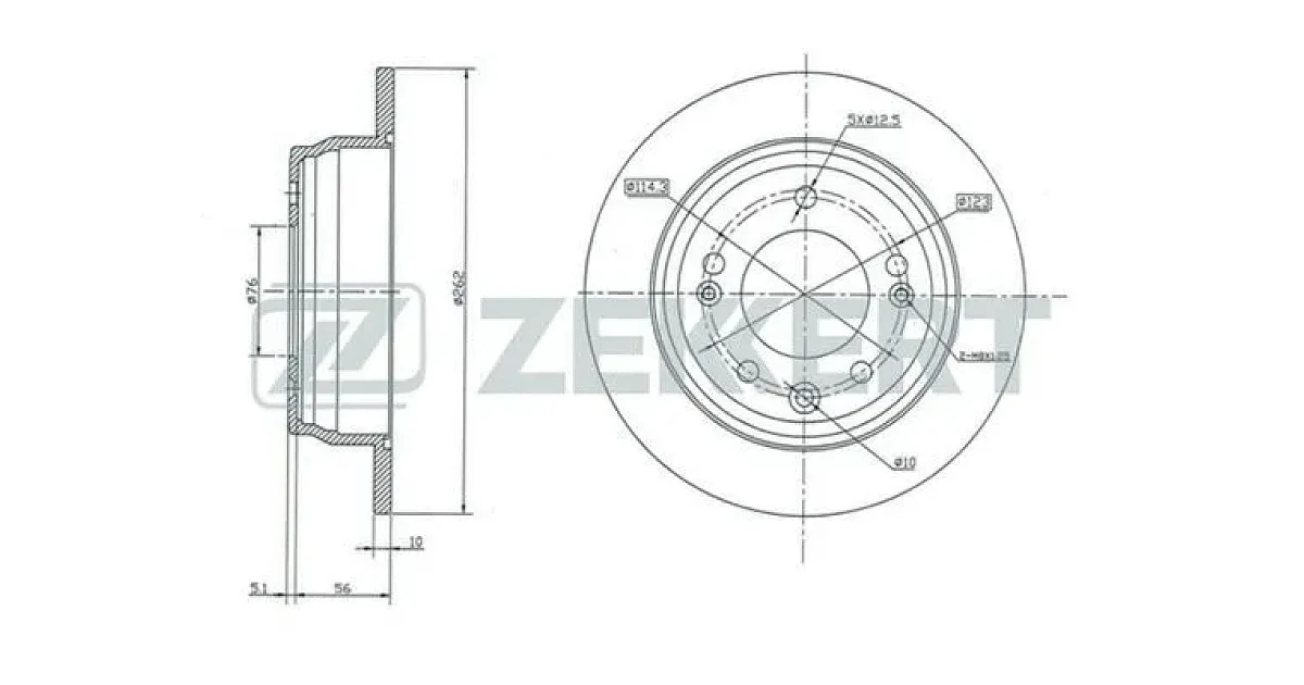 BS5157 - ZEKKERT - Тормозной диск