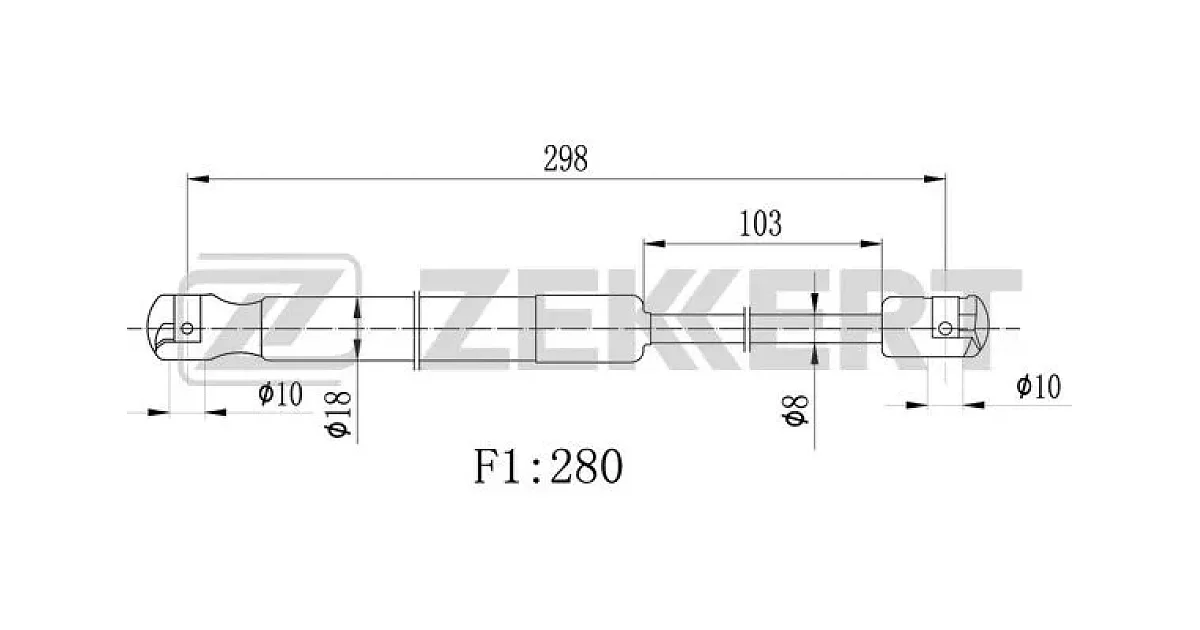 GF2470 - ZEKKERT - Газовая пружина, крышка багажник